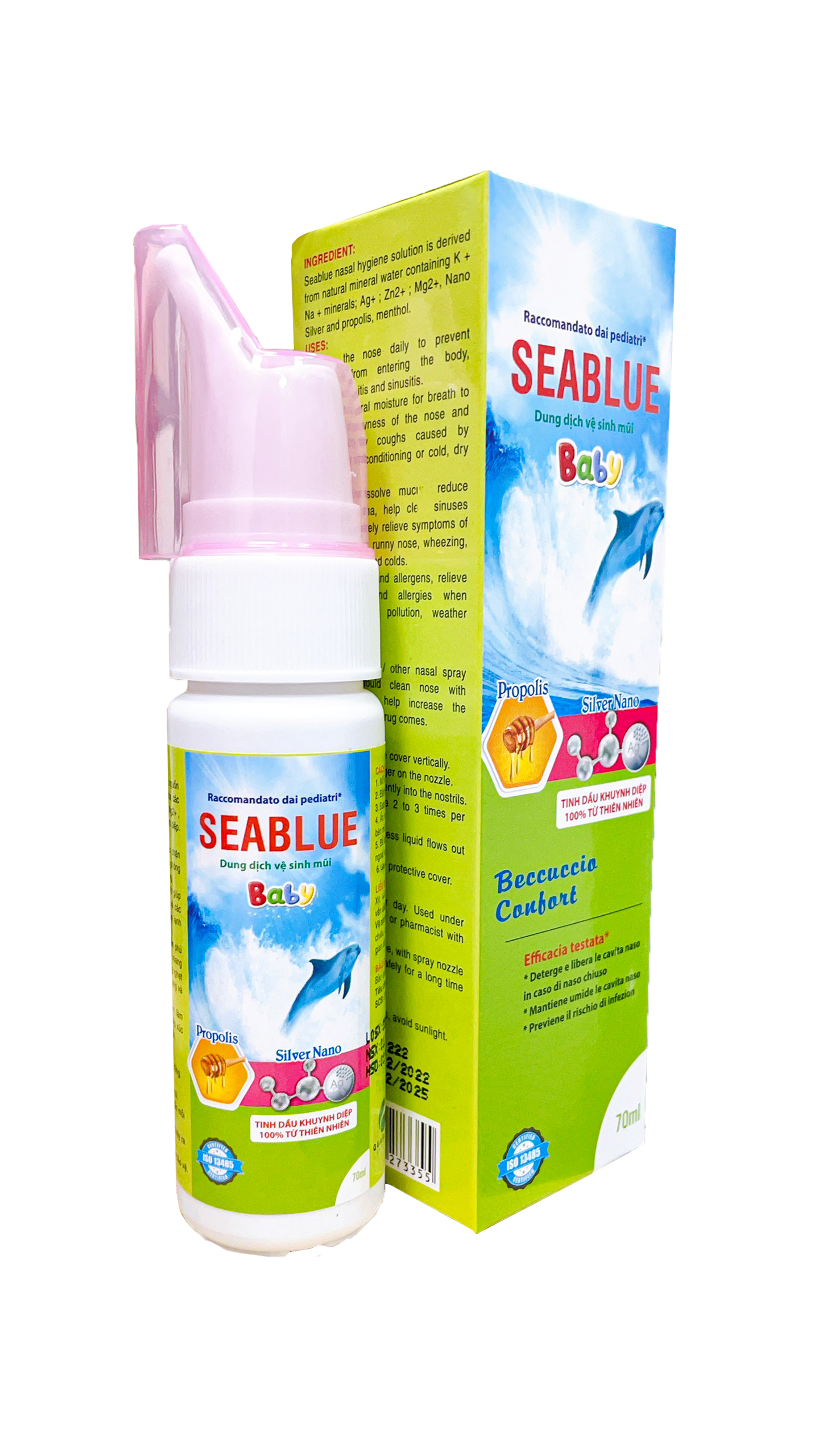 Chai Xịt Vệ Sinh Mũi Trẻ Em Seablue Baby - Chai 70ml