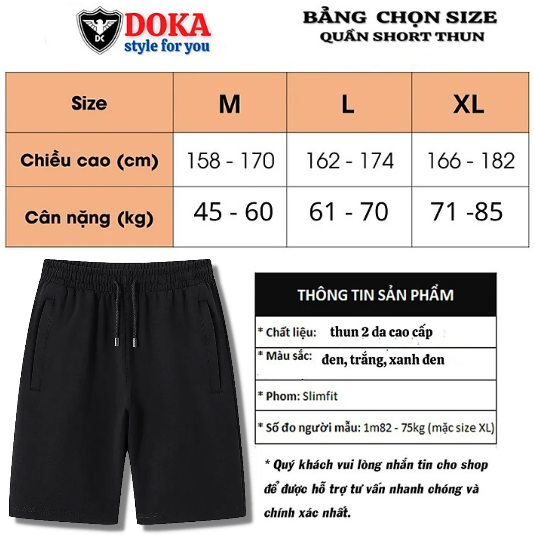 Combo 3 Quần Short Nam Cao Cấp DokaFashion Vải Thun Co Giãn 4 Chiều EZQT03