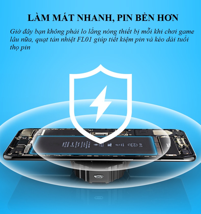 Quạt Tản Nhiệt Chơi Game Cho Điện Thoại FL-01