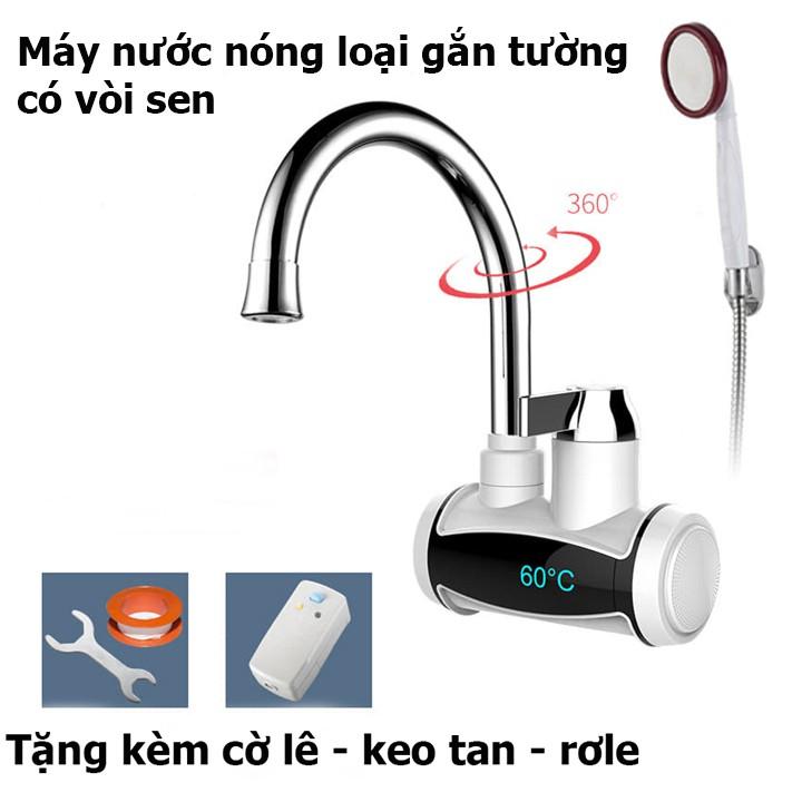 Vòi nước nóng lạnh Mini, Lắp đặt trực tiếp tại vòi, 1 đường nước vào, sử dụng được cả 2 chế độ nóng và lạnh