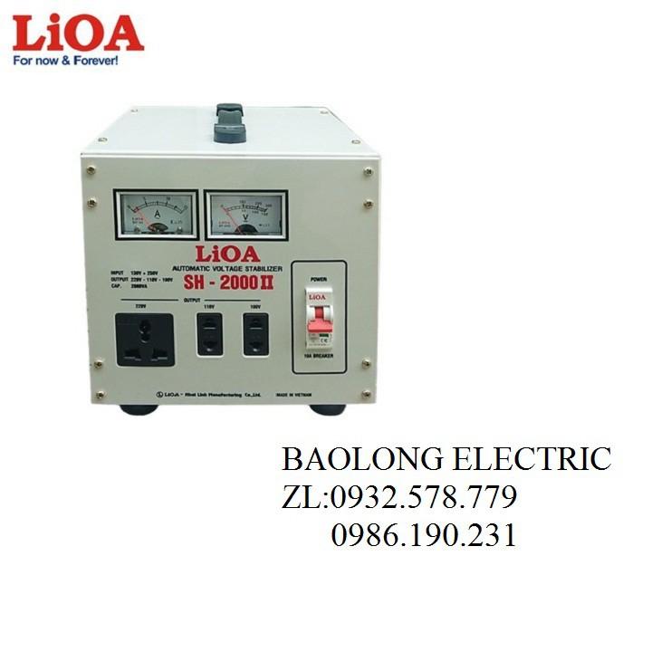 ỔN ÁP LIOA SH 2000II 2KVA,BIẾN THẾ ĐIỆN 220V XUỐNG 110V DẢI ĐIỆN 150V-250V