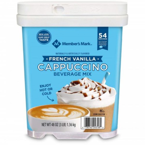 Cà phê sữa Cappuccino hòa tan Member’s Mark French Vanilla Cappuccino 1.36kg