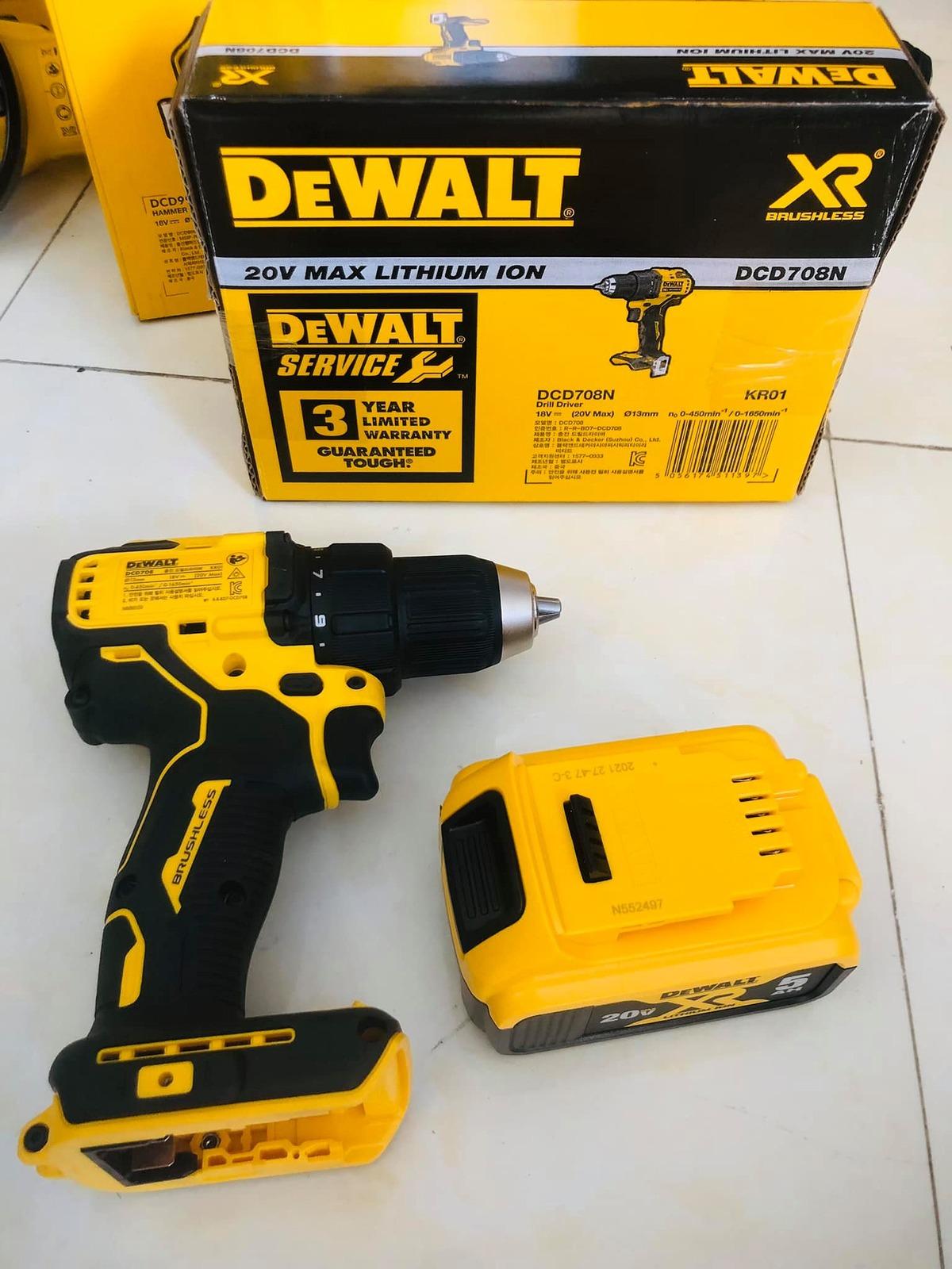 MÁY KHOAN PIN CẦM TAY 20VMAX/BL DEWALT DCD708M1 - HÀNG CHÍNH HÃNG