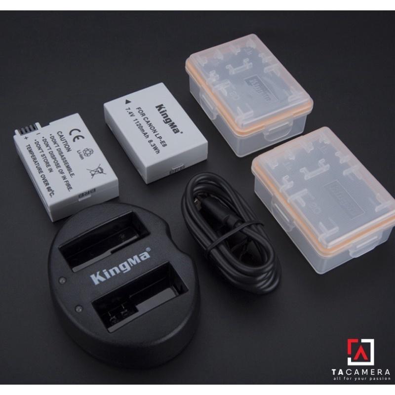 Pin - Sạc Đôi KingMa Cổng USB Dành Cho Canon LP-E8 - Hàng Chính Hãng