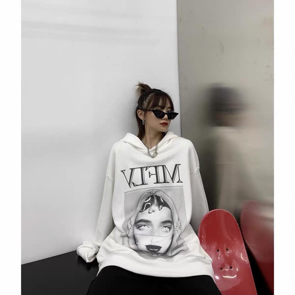 #Được Kiểm Hàng TrướcÁo nỉ hoodie MFLV trắng form rộng - HÀNG SIÊU CẤP