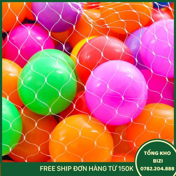 Túi 100 Quả Bóng Nhựa Nhiều Màu Cho Bé Vui Chơi - Free Ship Toàn Quốc