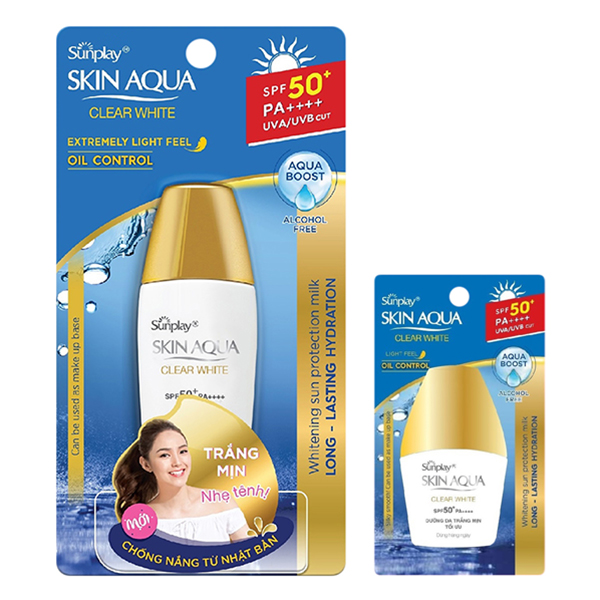 Sữa Chống Nắng Hằng Ngày Dưỡng Trắng Sunplay Skin Aqua Clear White Spf 50+ Pa++++ 25G + Tặng Sữa Chống Nắng Hằng Ngày Sunplay Skin Aqua