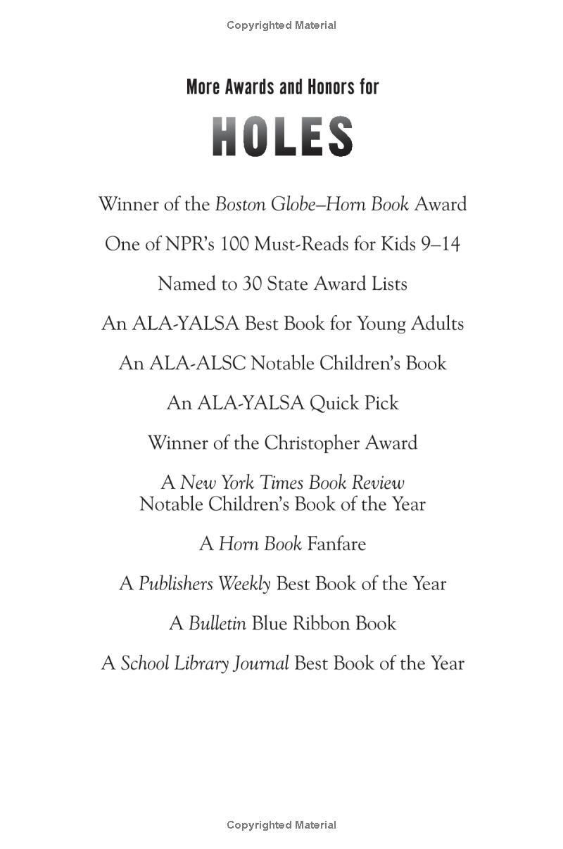 Sách ngoại văn: Holes (A Yearling Book)