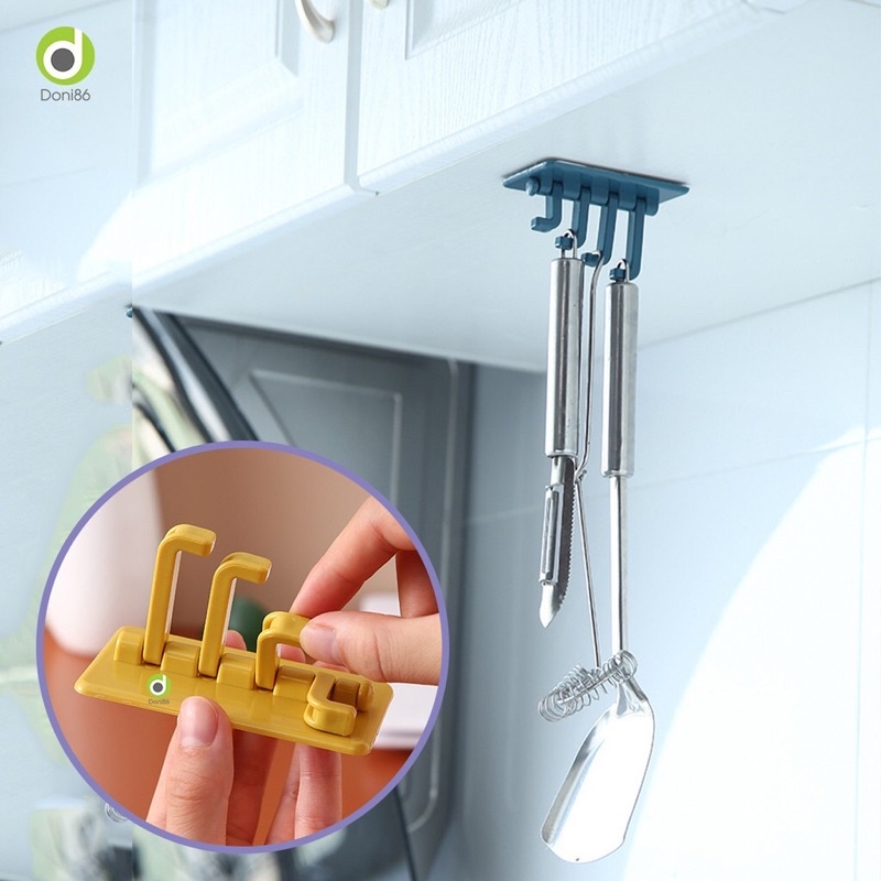 Móc treo đồ dán tường đa năng 4 chấu hình cây thông chắc chắn tiện dụng - móc treo chìa khóa, vật dụng, quần áo tiện lợi