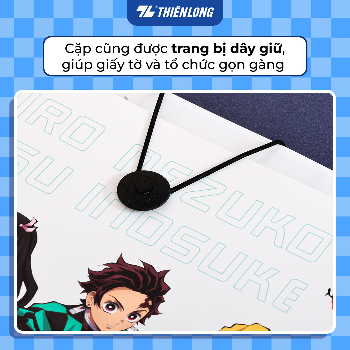 Bìa 8 ngăn hồ sơ tài liệu văn phòng - học sinh A4 Thiên Long Demon Slayer DF-006/DS