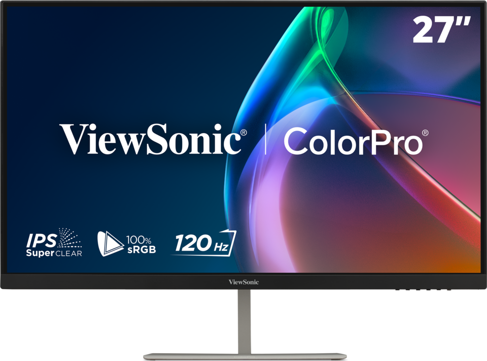 Màn Hình Đồ Hoạ Viewsonic VP2766-2K Màu Xám 27 inch, 120Hz, 2K, QHD, Chứng nhận Pantone Validated, USB-C 90W - Hàng Chính Hãng