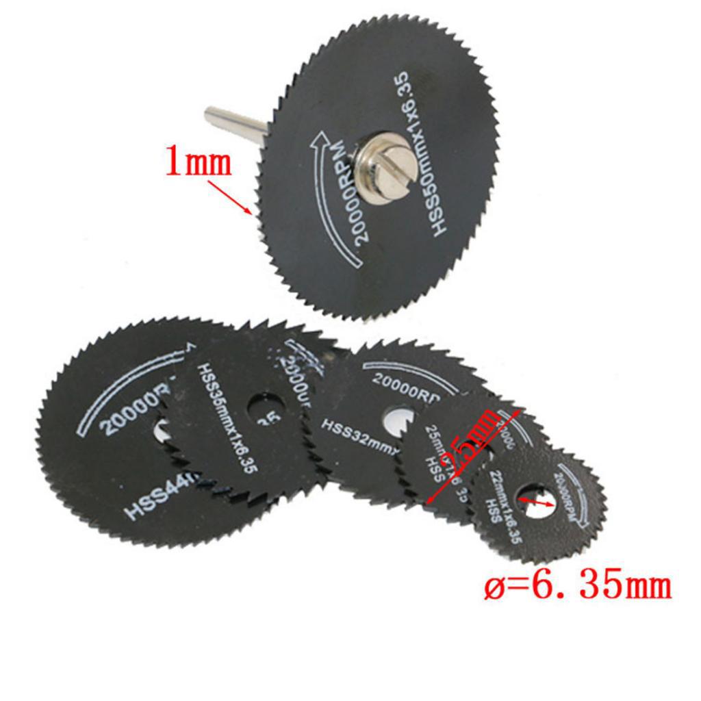 7 Pieces HSS Circular Saw Cutting Disc Cut Off Wheels for Rotary Tool Black