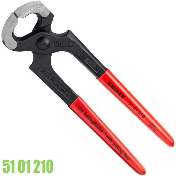 Kìm búa đa năng thợ mộc lưỡi 60HRC cắt Ø2.2mm. KNIPEX 51 01 210