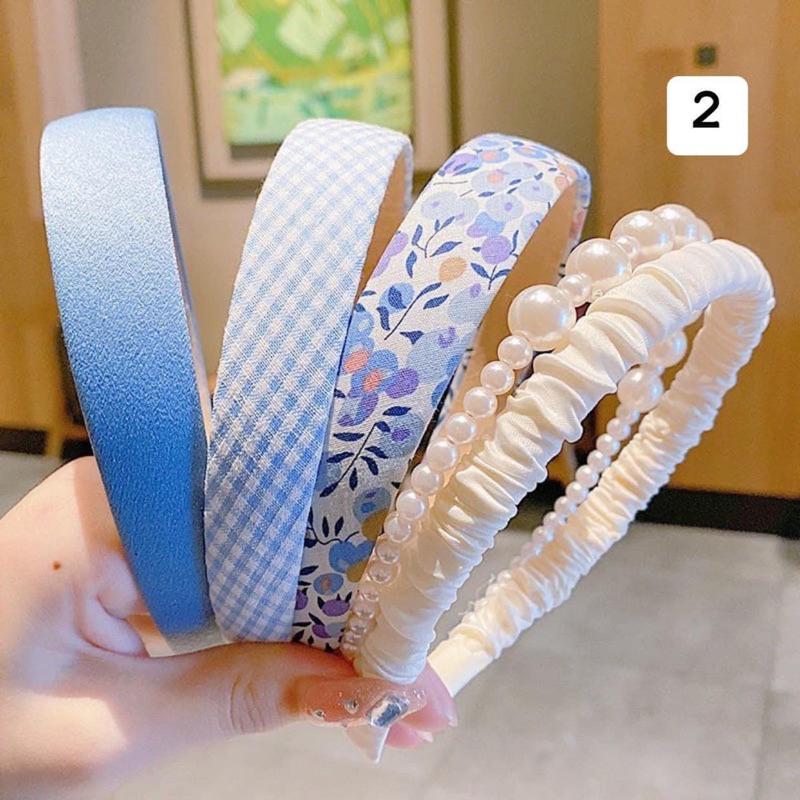 Set 5 Bờm Tóc Vải Màu Pastel Xinh Xắn Dễ Thương Cho Nữ