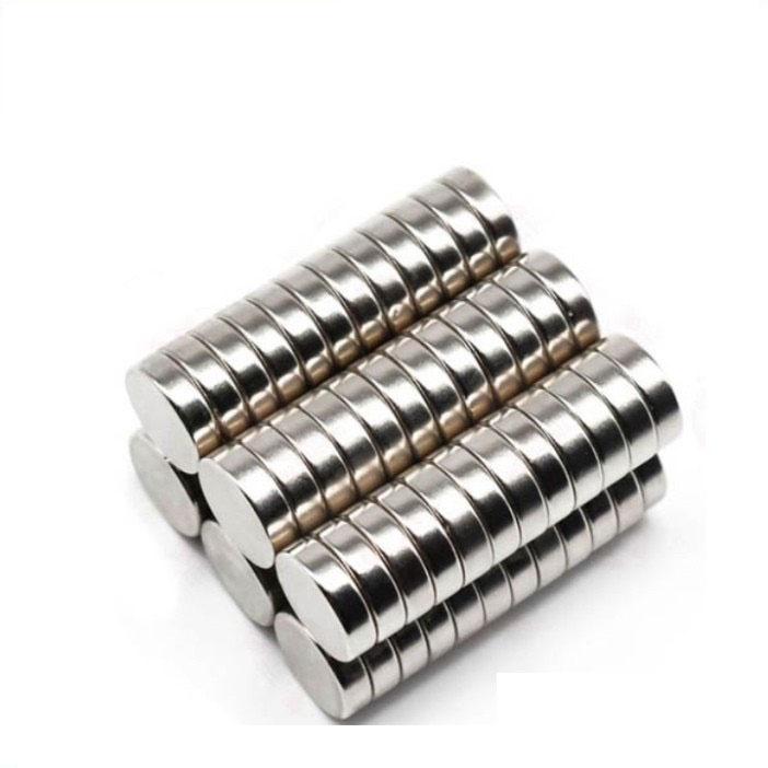 Nam châm 18x5mm viên hình tròn màu trắng bạc siêu mạnh