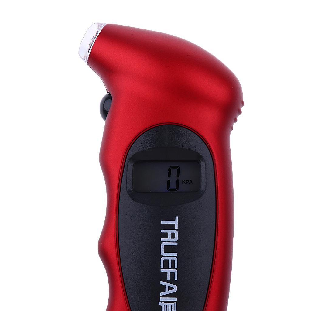 Universal Car Auto LCD Digital Tire Air Pressure Gauge Tester Red