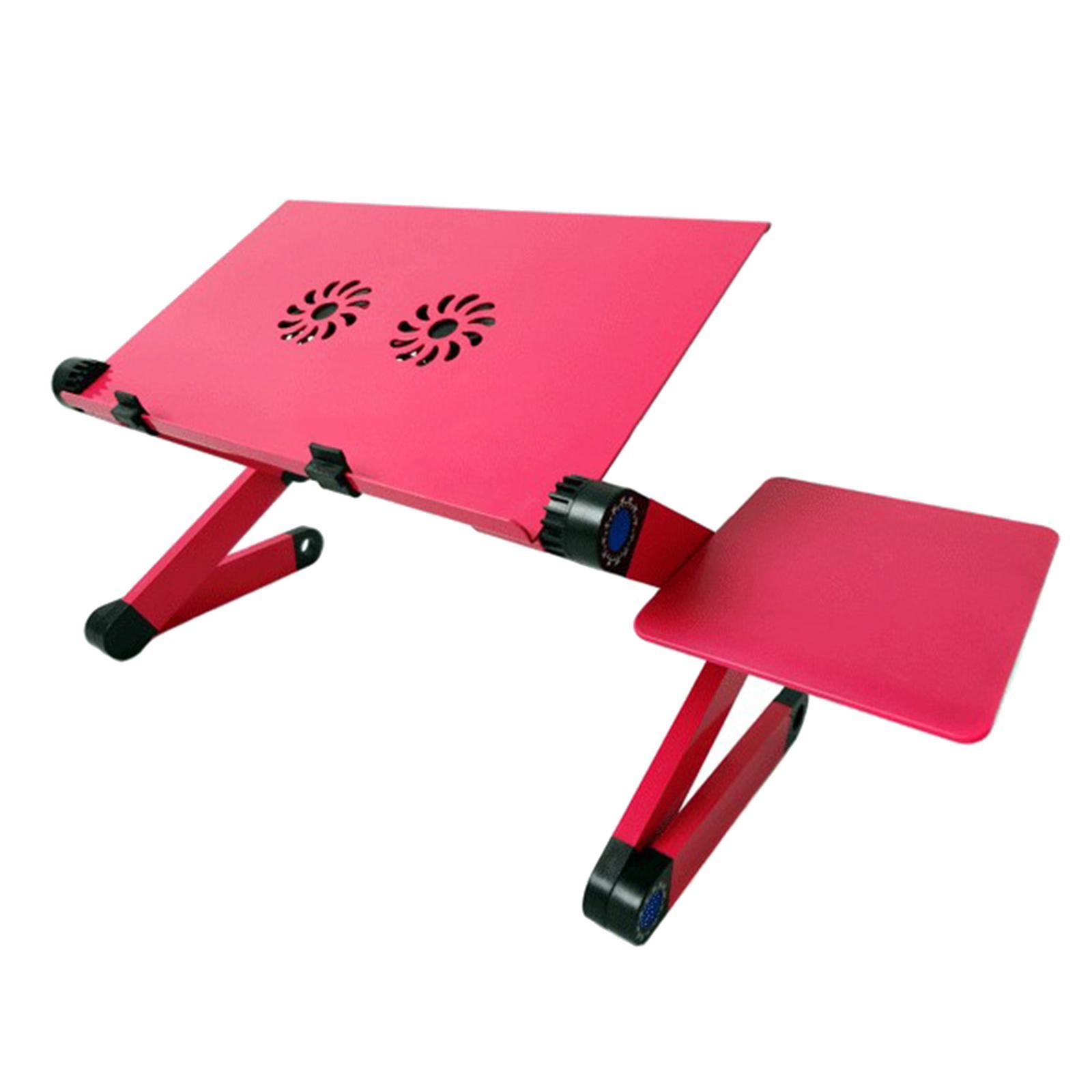 Laptop Cooling Stand Lap Desk with Mouse Tray Adjustable Height Angle Aluminum Alloy Desktop Tray Computer Riser Table Cooler Folding Holder