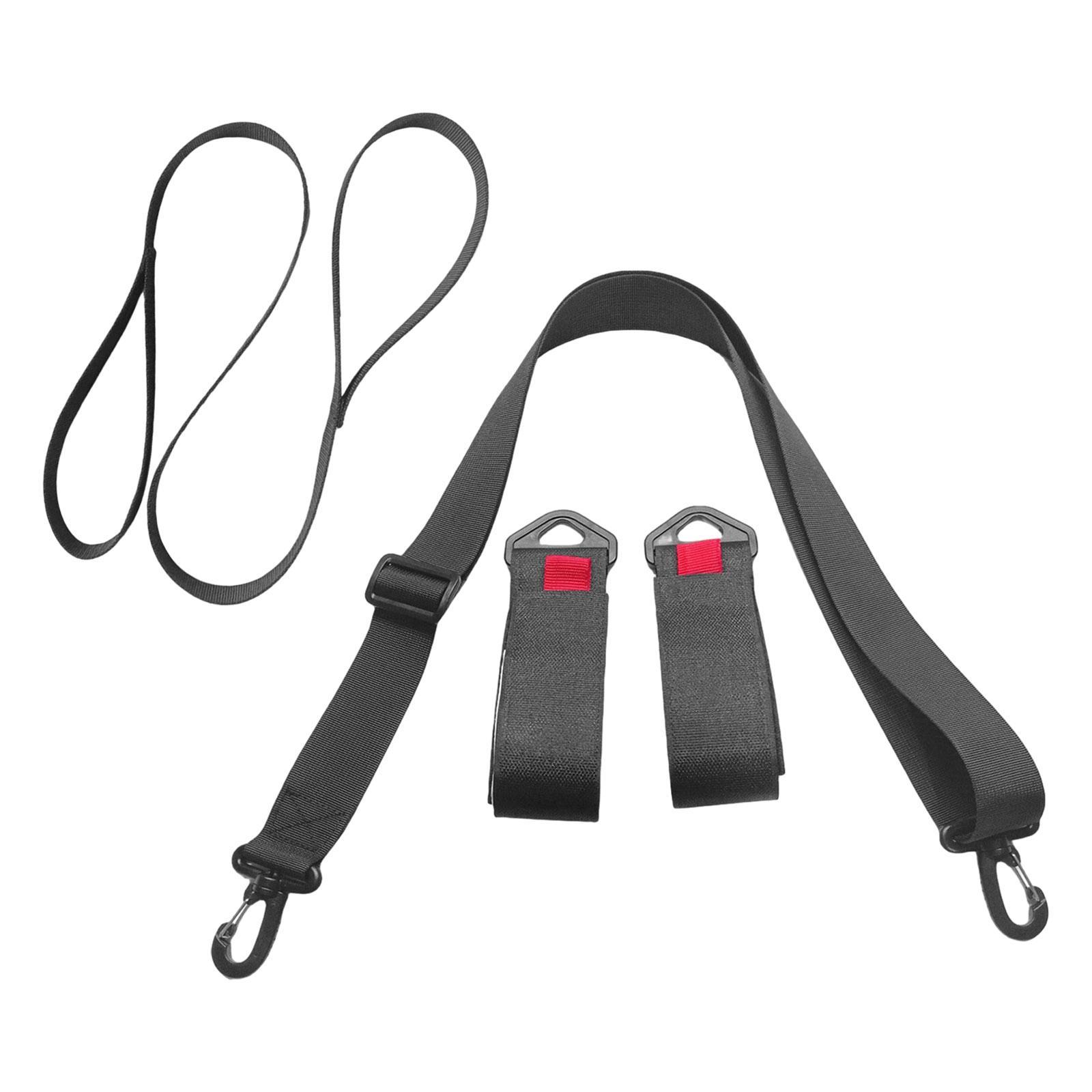 Ski Pole Carrier Straps Set Ski Straps Durable Holder Adjustable Ski Boot Straps Ski Boot Carrier Set for Adult Teens