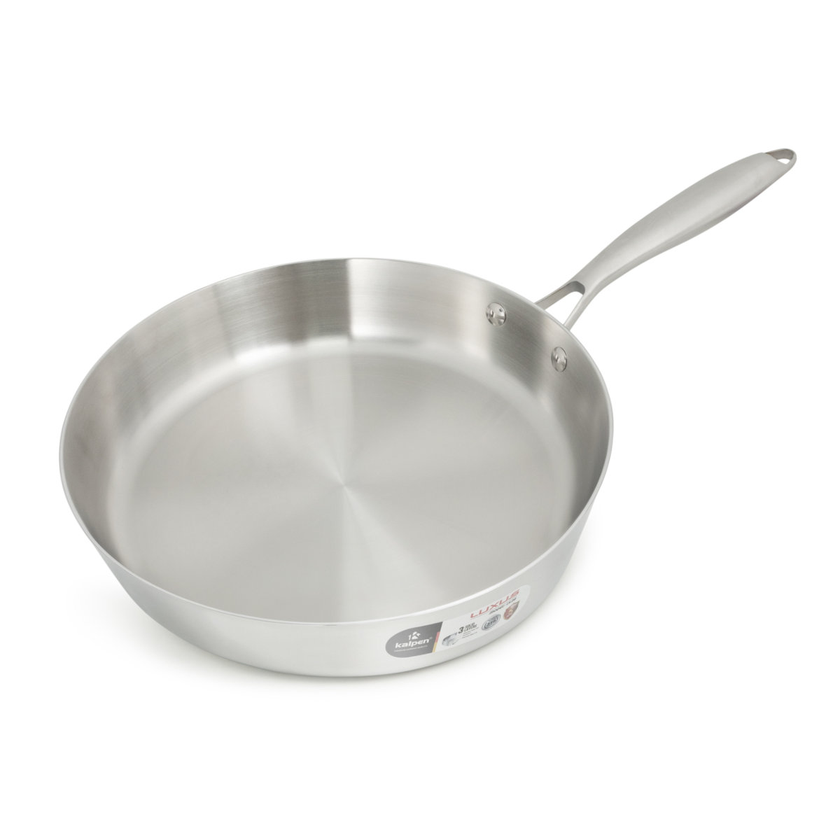 Chảo Inox 3 lớp đúc liền khối Kalpen Luxus size 28cm, bảo hành 5 năm