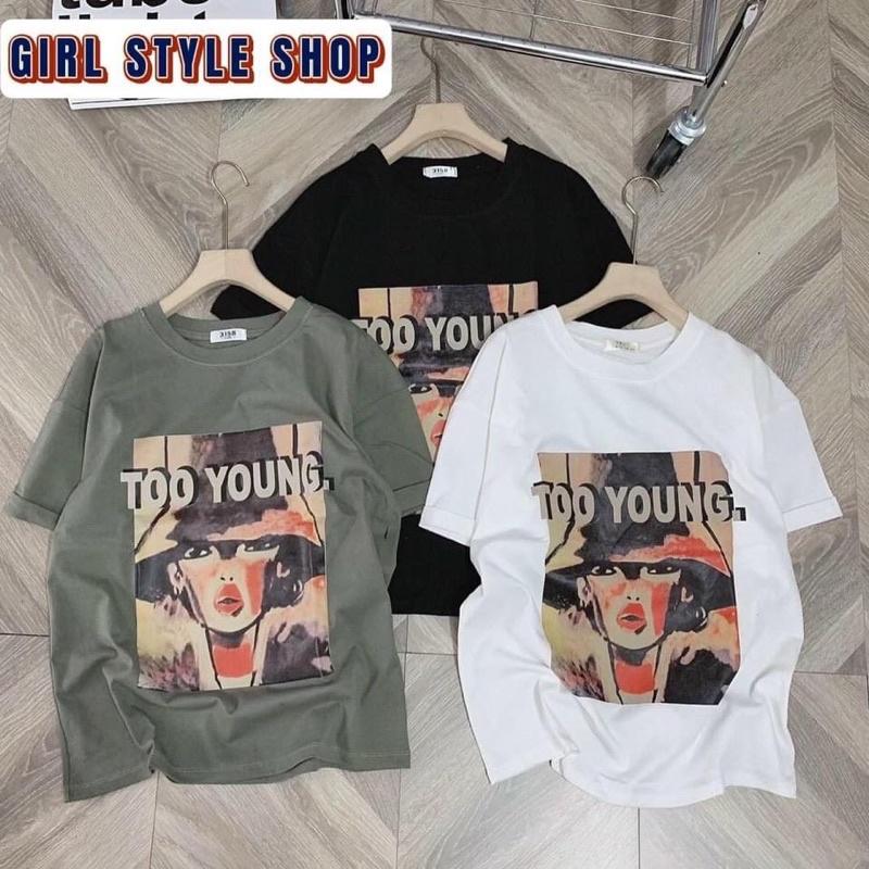 Áo Thun Unisex Form Rộng Hàng QC Cotton Oversize,Hình In Sắc Nét,Phong Cách Hàn Quốc TH205