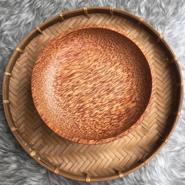 Dĩa gỗ dừa- Dĩa tròn gỗ dừa- Coconut Wood Plate