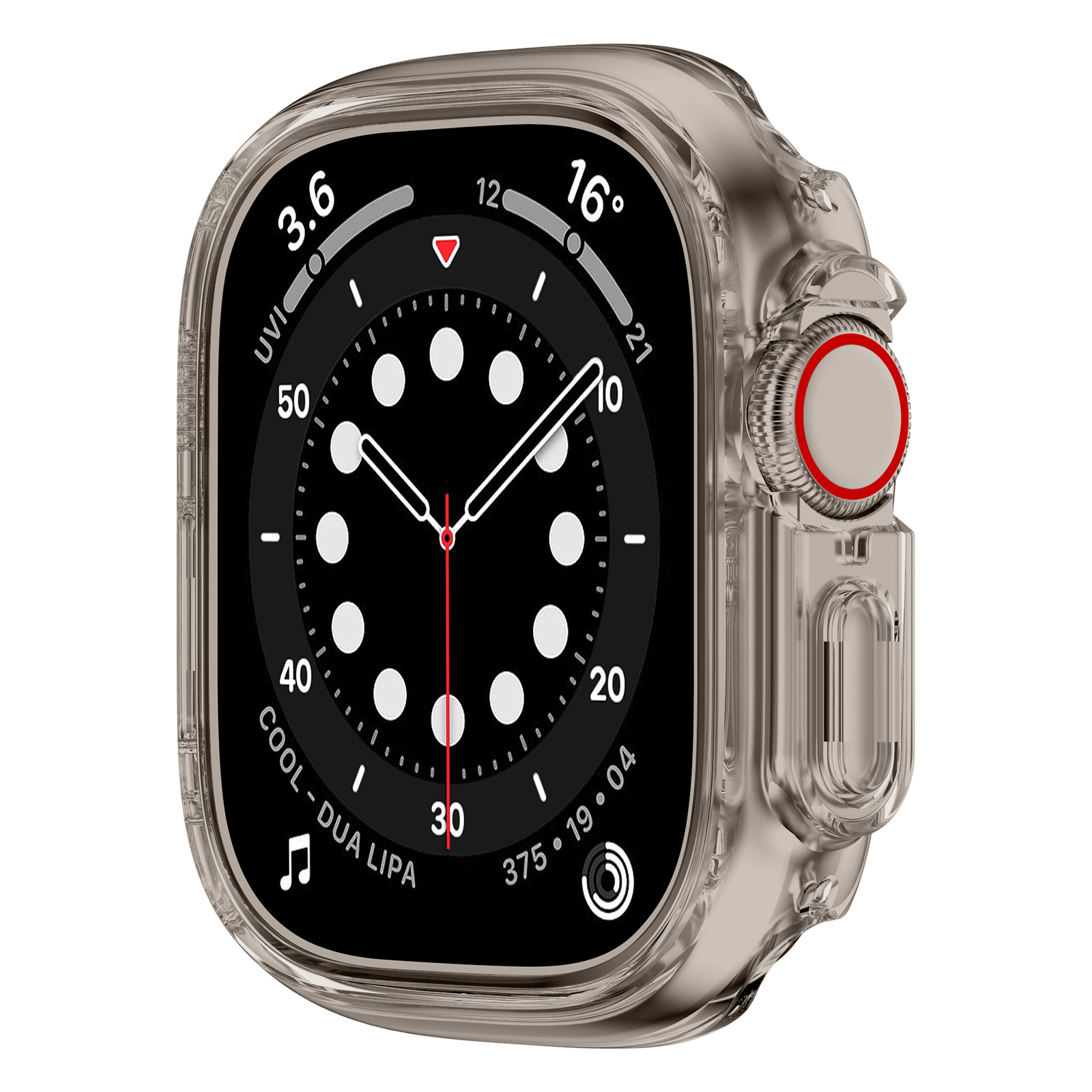 Ốp Case Đen và Trong Suốt cho Apple Watch Ultra / Apple Watch Ultra 2 49mm