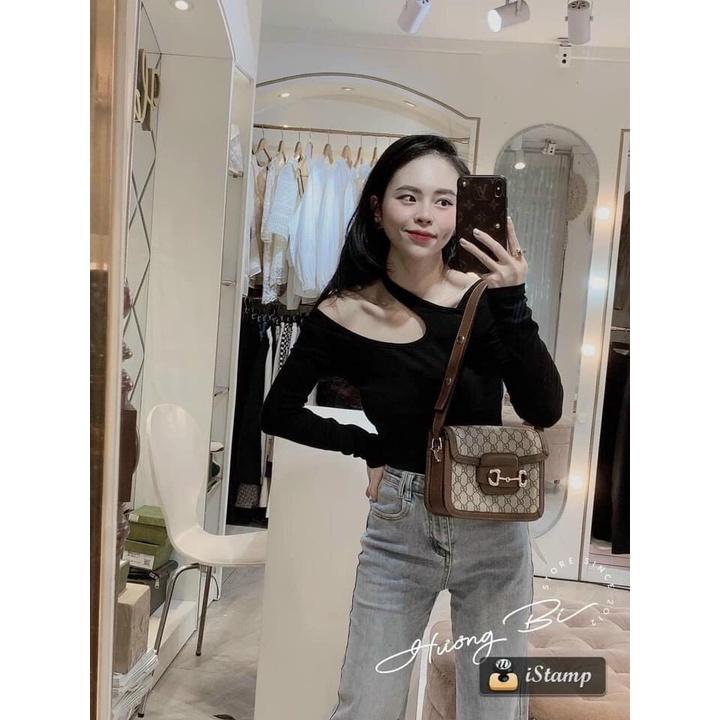 Áo Croptop Tay Dài phong cách Ulzzang dáng ôm body, Croptop Nữ Tay Dài