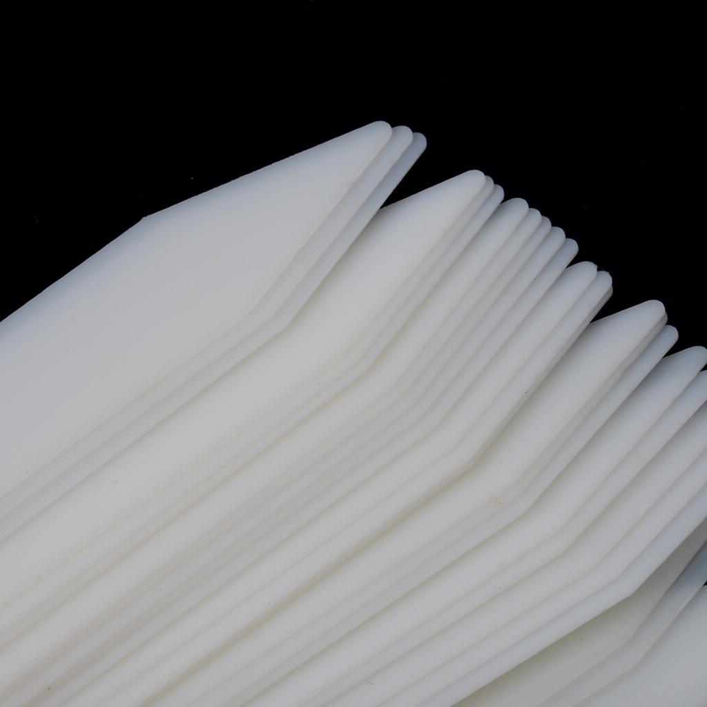 2-3pack 200 Pieces Plastic White Collar Stays Bones Stiffeners Beige 6x1cm