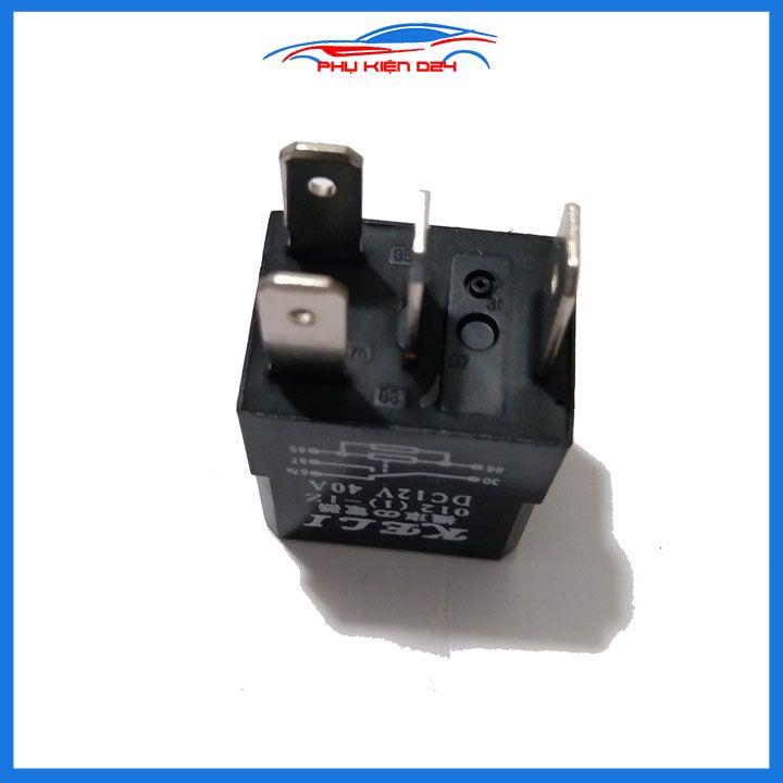 Rơ le, relay điều hòa ô tô 4 chân chịu dòng 40A điện áp 12V/24V hai màu đỏ, cam