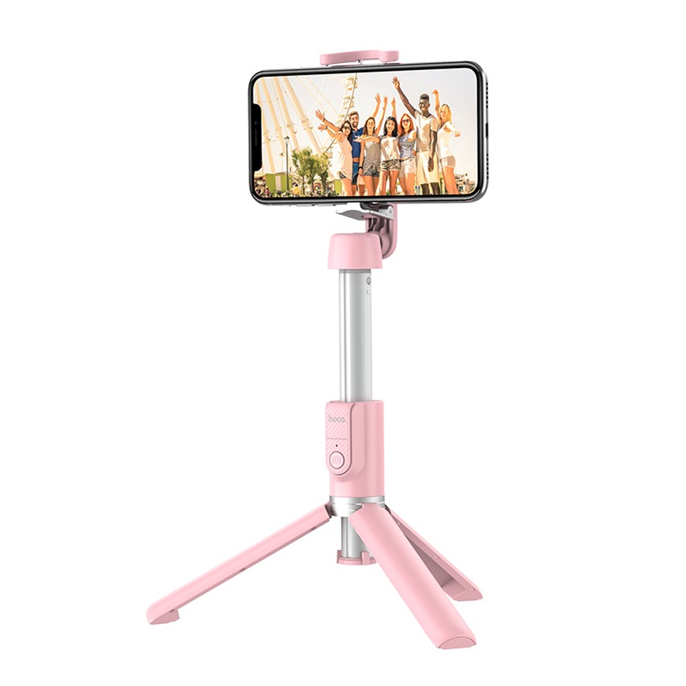 Gậy Chụp Ảnh Selfie Có Chân ,Hoco K11 - Điều khiển Bluetooth + Tặng Gía Đỡ Điện Thoại Mini - Chính Hãng