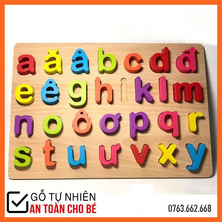 Đồ chơi giáo dục bảng chữ cái Tiếng Việt In Thường Bằng Gỗ cao cấp