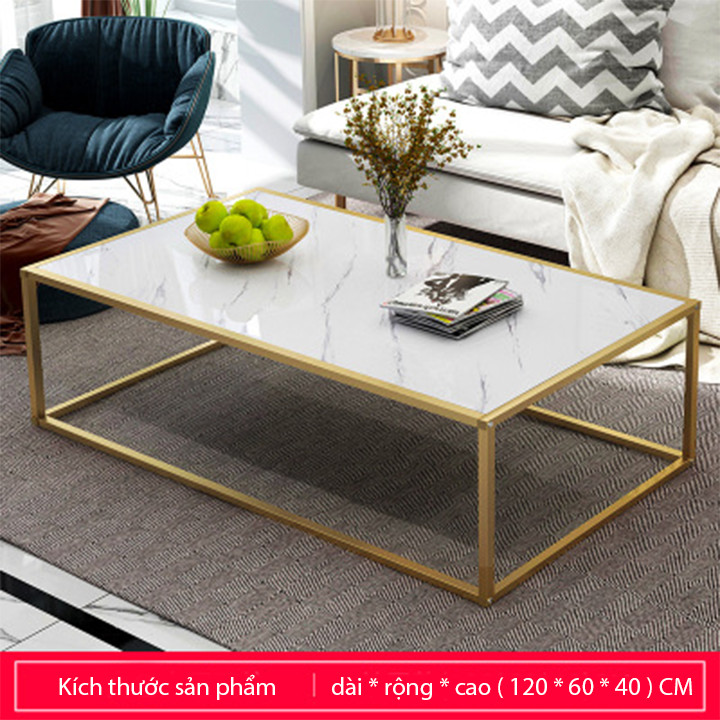 Bàn trà sofa chân sắt, bàn sofa BAT002