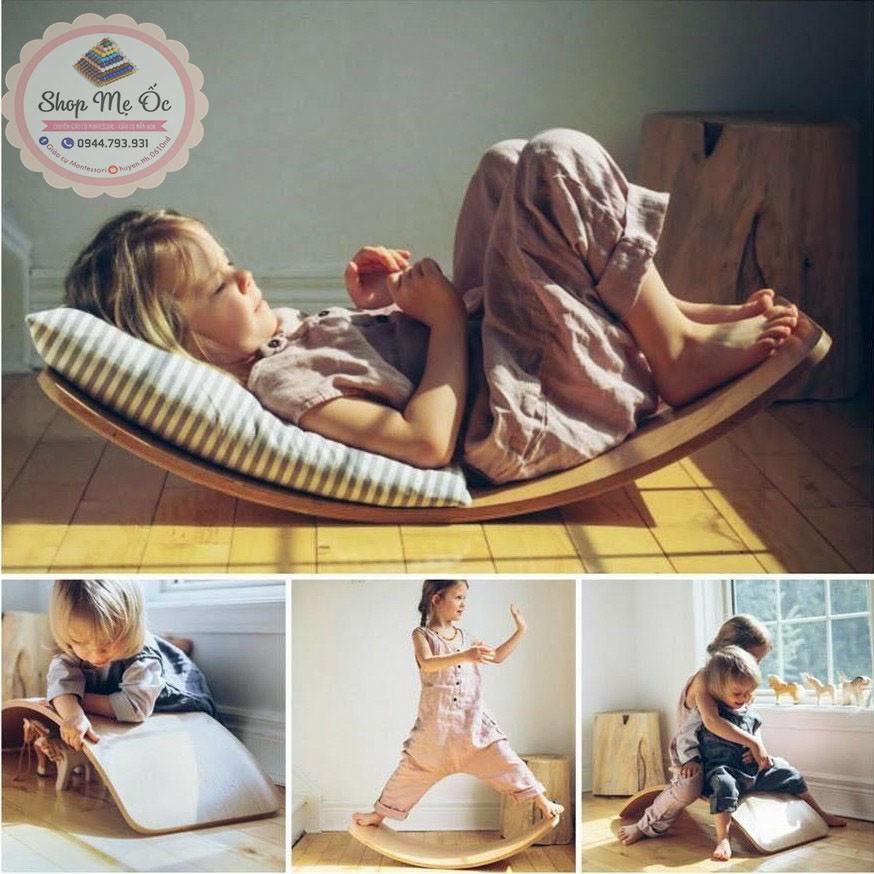 Ván bập bênh Montessori - Ván Cong Rocker Board Cho bé (Hàng Nhập Khẩu)