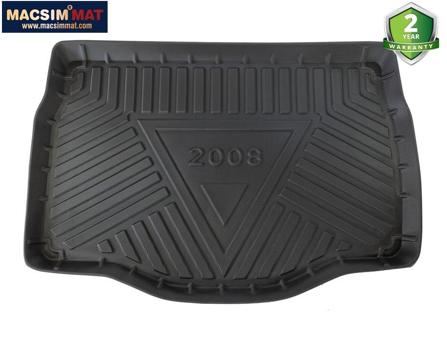 Thảm lót cốp Peugeot 2008 2014-nay nhãn hiệu Macsim chất liệu TPV cao cấp màu đen
