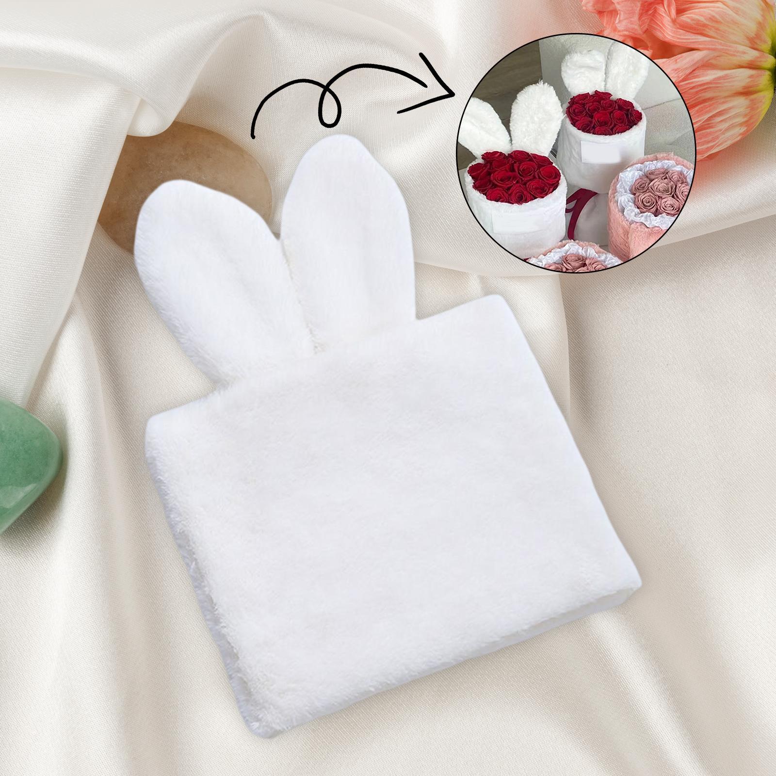 Plush diy crafts flower wrapping fabric cloth White