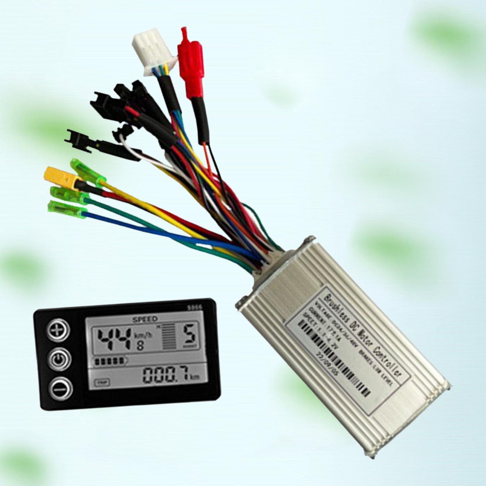 Motor Brushless Controller LCD Panel Aluminium Steady Speed Professional Durable Lightweight Sensitive Control Components for Electric Bike