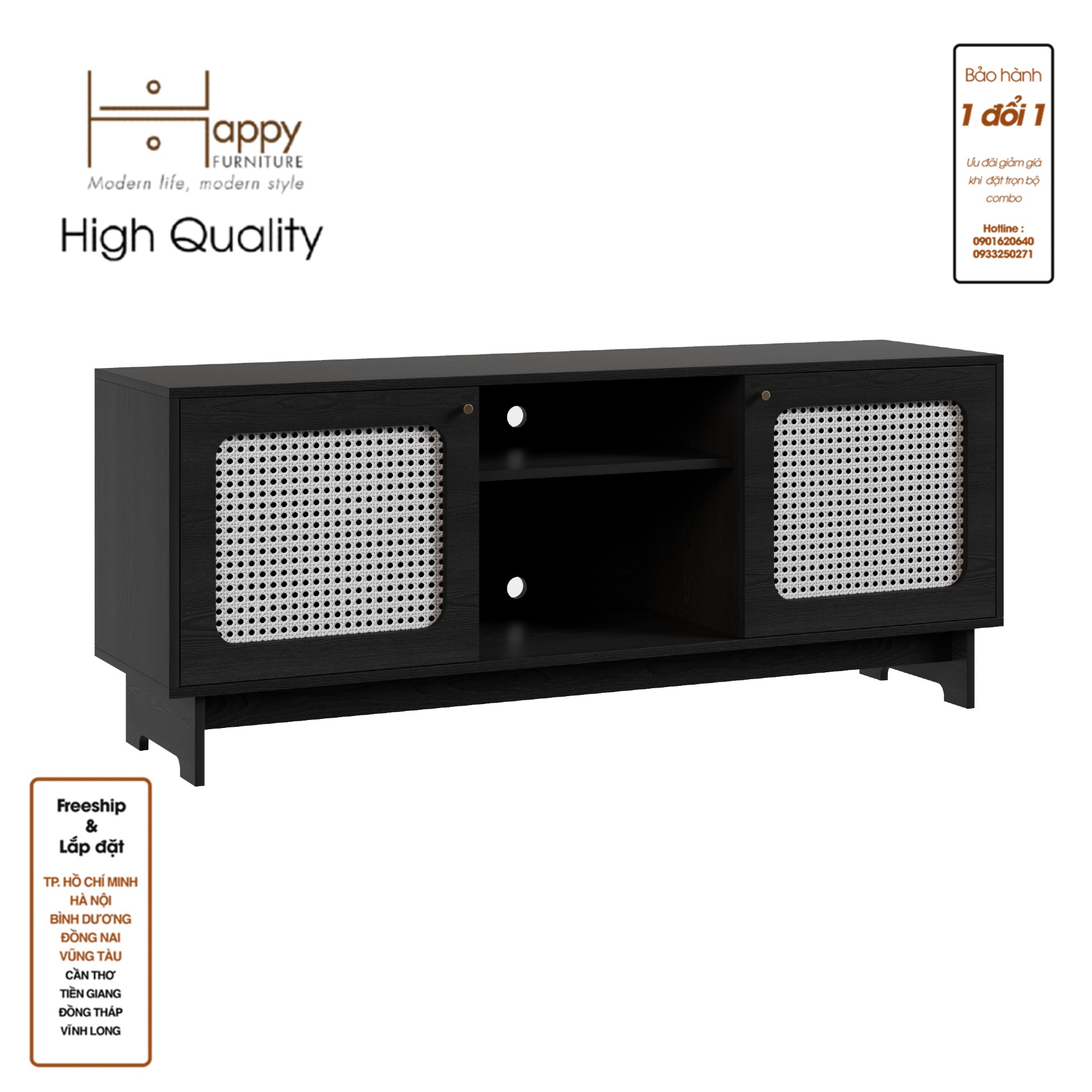 MEYDAN , Kệ TV 2 cửa mở , 160cm x 42cm x 65cm , KTV_014
