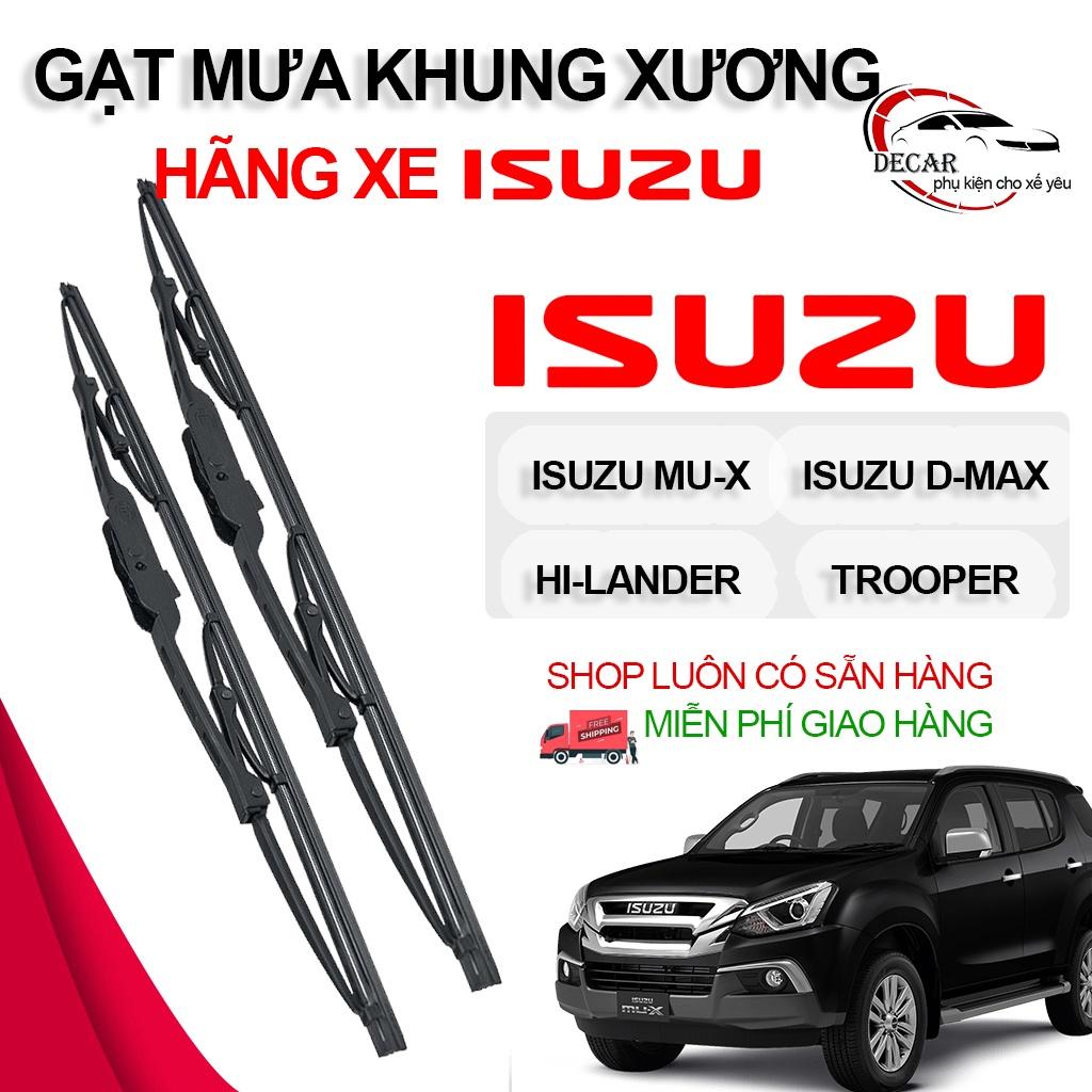 Cần gạt nước mưa xe ô tô, lưỡi gạt mưa silicon xe oto 4,5,7 chỗ xe MU-X, D-MAX, HI-LANDER, TROOPER