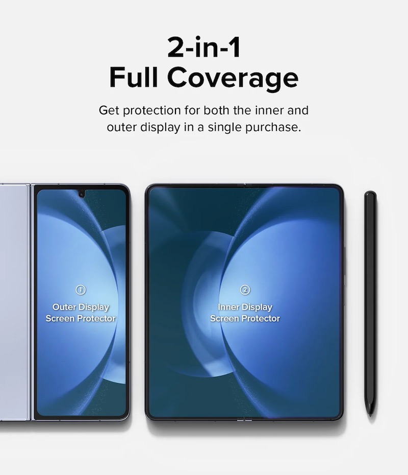 Bộ Dán màn hình 2 In 1 Dành Cho Samsung Galaxy Z Fold 5 RINGKE Dual Easy Film_ Hàng Chính Hãng