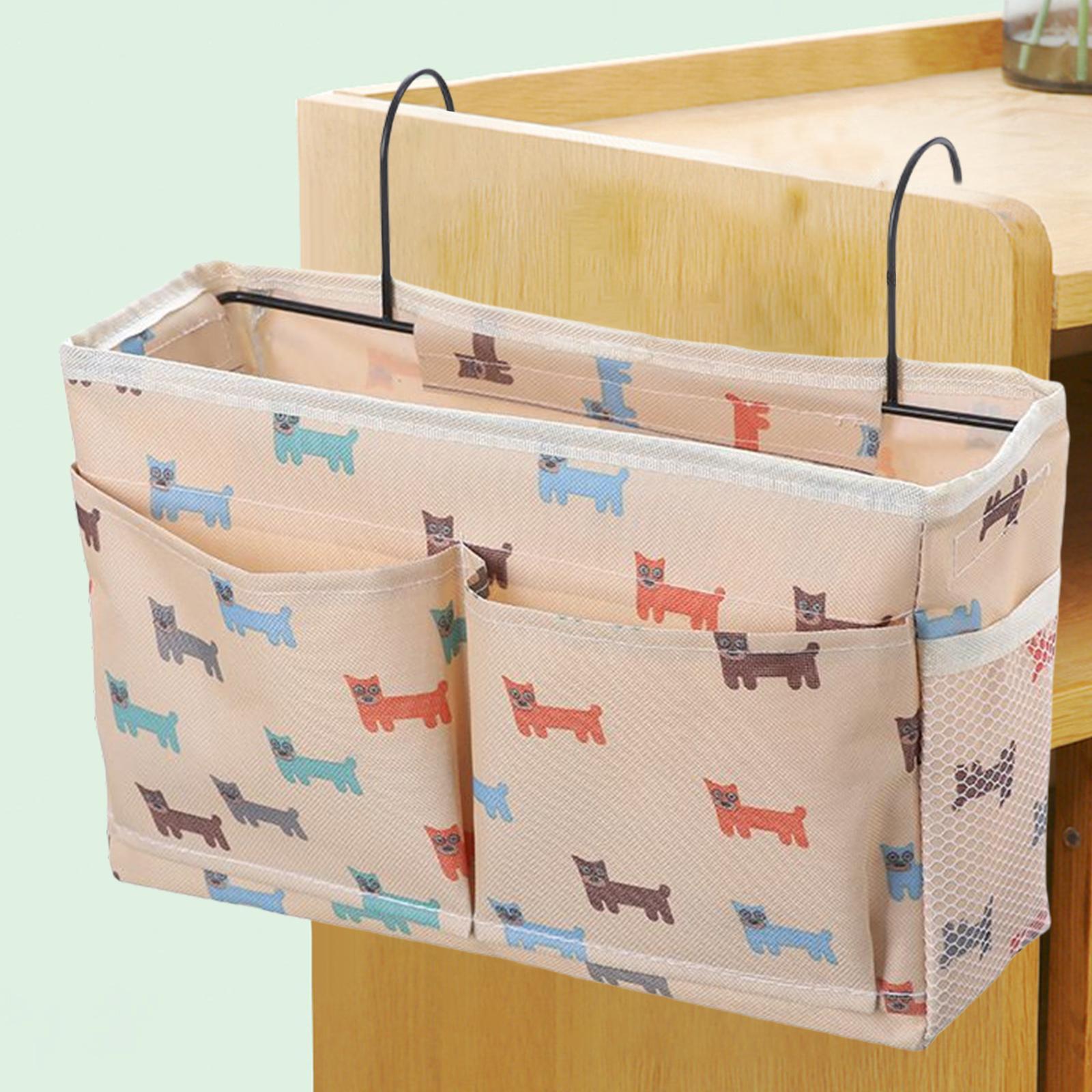 Bedside Caddy-Sundries Bag Hanging Bunk Bed Storage Organizer, Bedside Pocket Storage Bag for Mobile