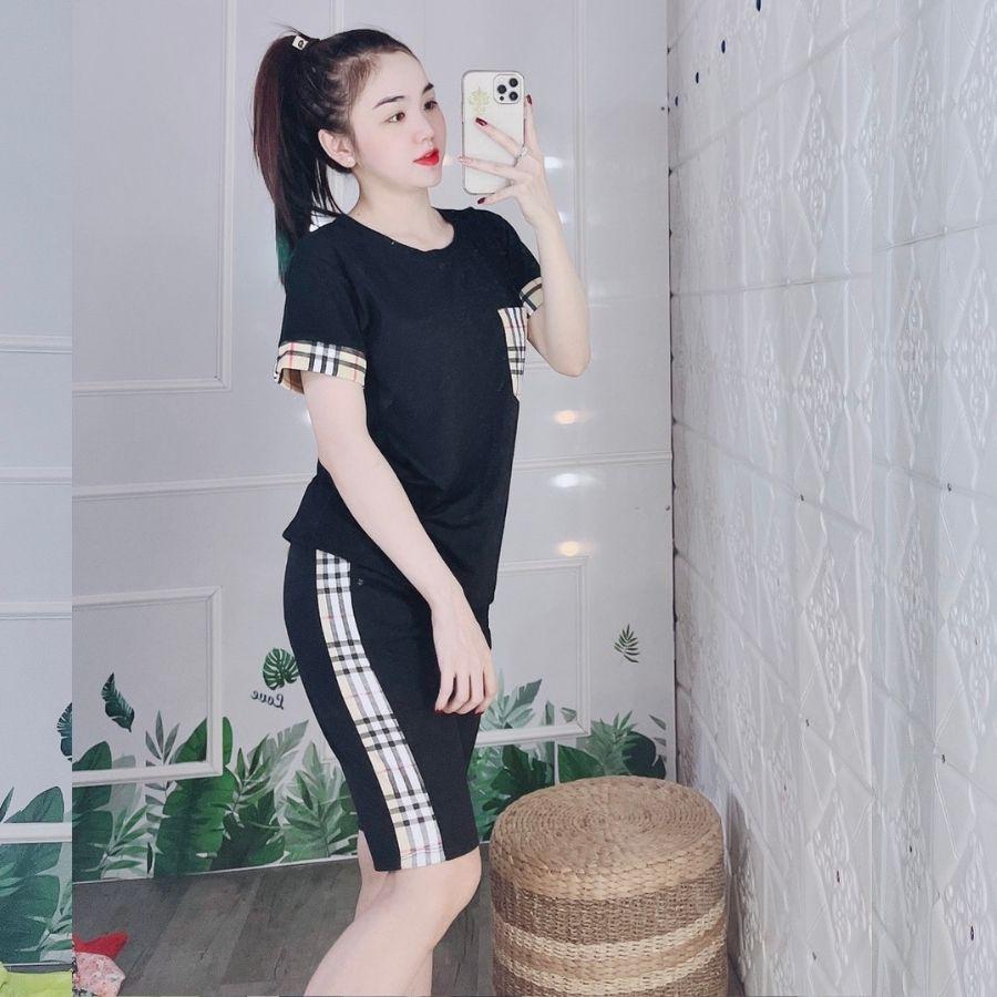 Đồ bộ nữ bộ ngủ trung niên thun cotton thể thao bigsize ESHOP AD17 đồ bộ mặc nhà quần áo nữ quần lửng đẹp dễ thương cute