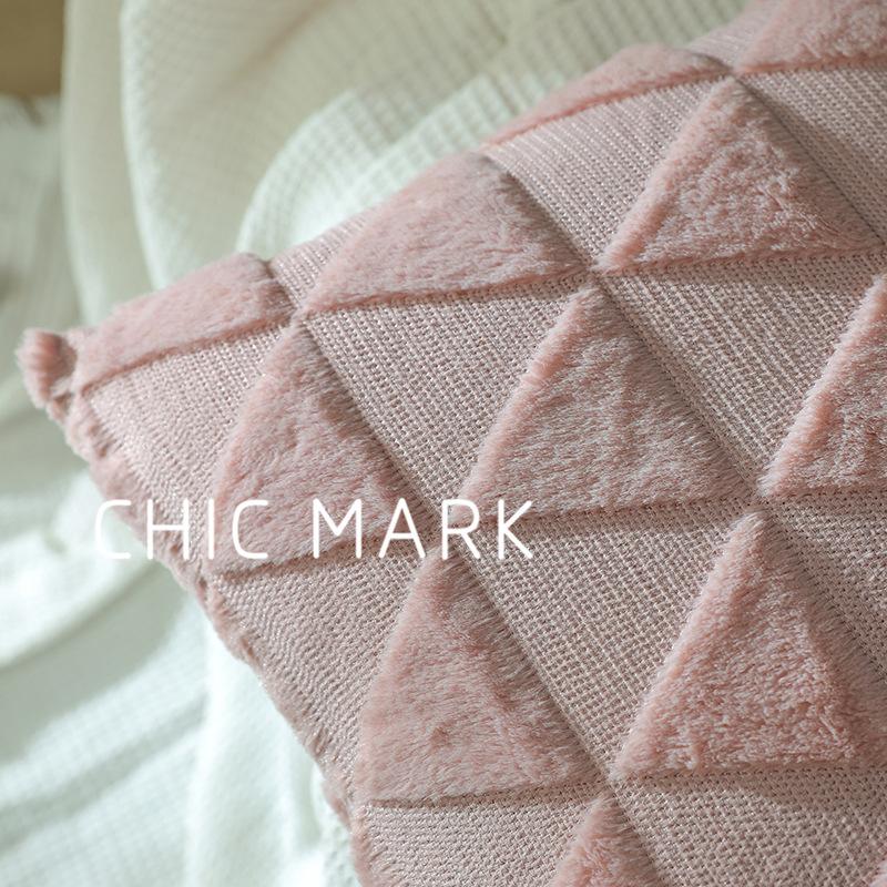 Ins Hình Học Tam Giác Sang Trọng Vỏ Gối Phòng Ngủ Ghế Sofa Đệm Lót Ghế Ô Tô Mô Hình Phòng Phòng Khách Tùy Chỉnh Gối Vuông