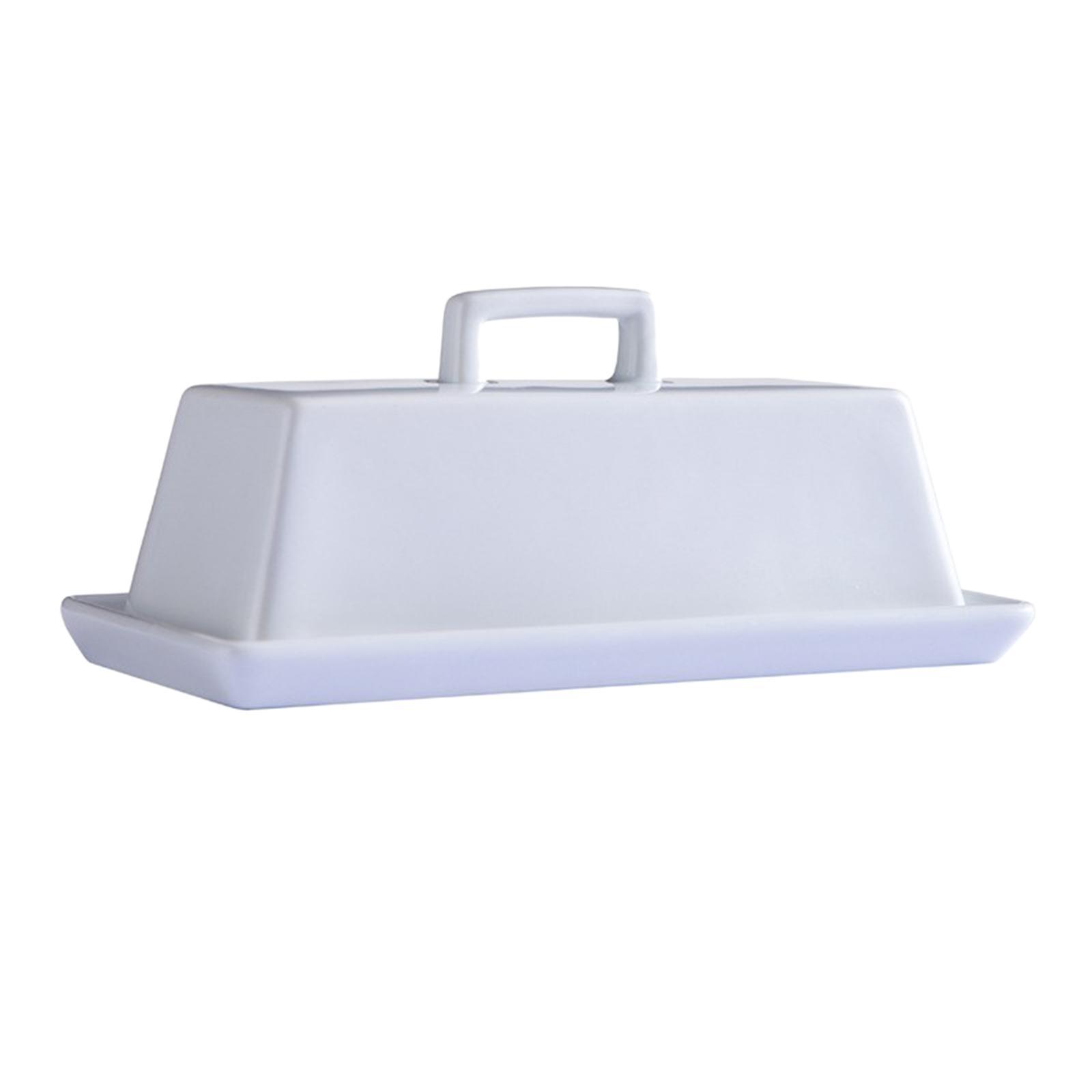 Ceramic Keeper Butter Dish with Lid for Microwave Refrigerator Countertop