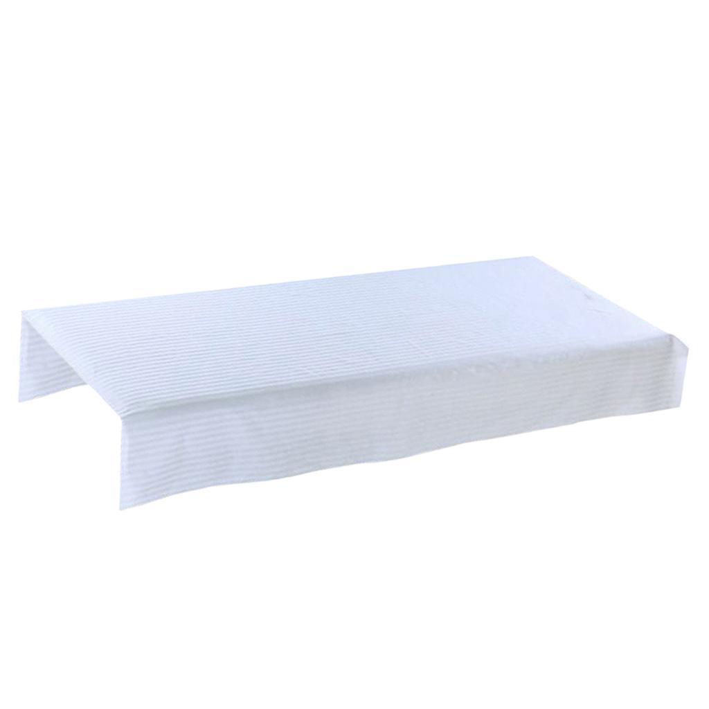 Beauty Massage SPA Treatment Soft Stripe Bed Table Cover Sheet White