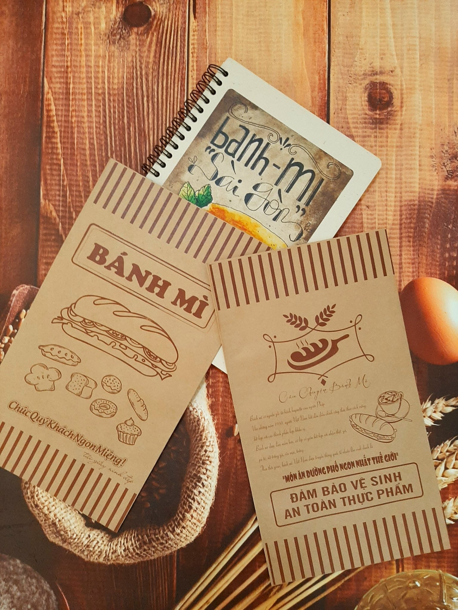 100 Túi Giấy Kraft Đựng Bánh Mì 14 x 25cm