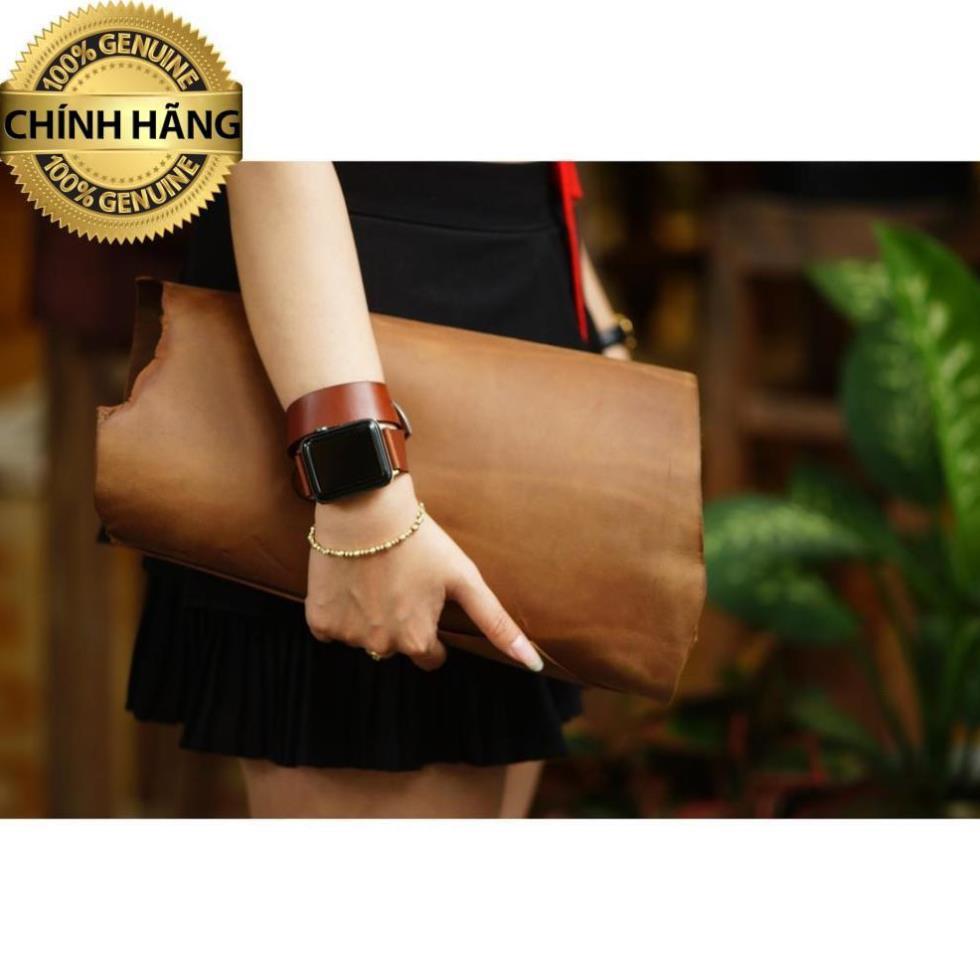 DÂY ĐỒNG HỒ ĐÔI DOUBLE STRAP DA BÒ THẬT CAO CẤP - CHÍNH HÃNG RAM LEATHER .