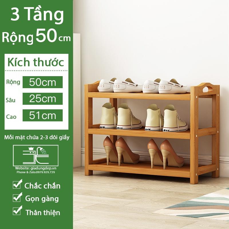 Tủ giày gỗ, Kệ để giày dép sang trọng Bằng Tre Nhiều Tầng Sức Chứa Lớn Siêu Bền Tiện Dụng