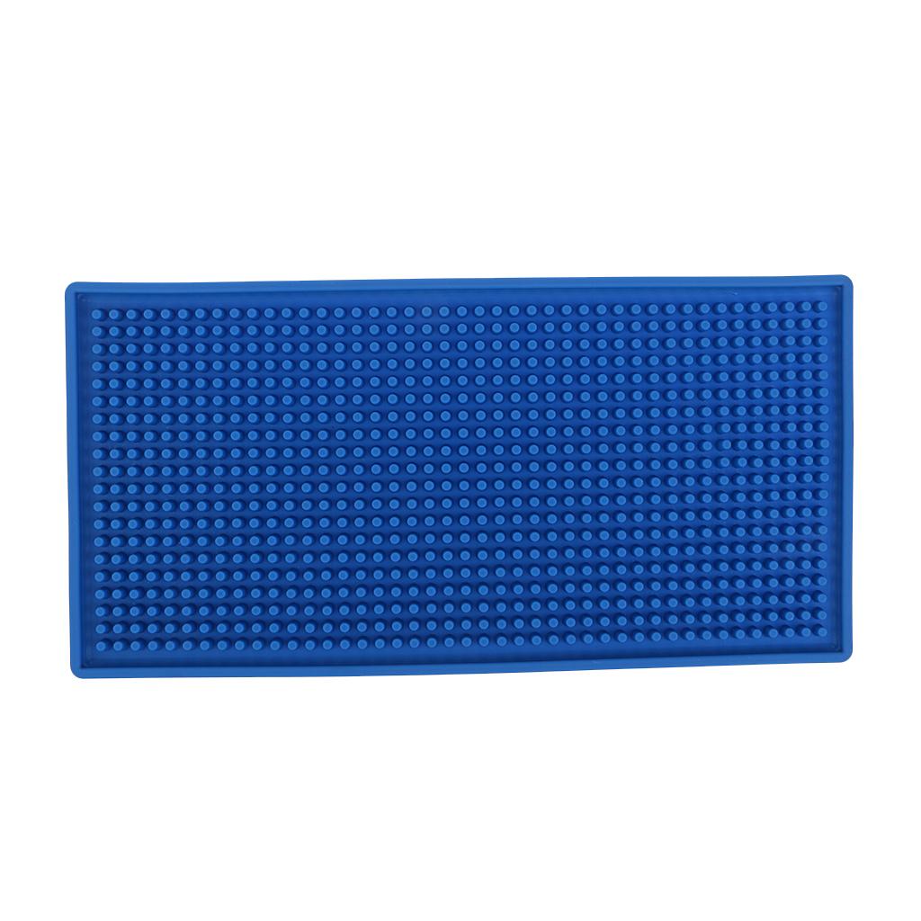 Rubber Bar Service Mat Water Proof PVC Mat Kitchen Coaster Blue