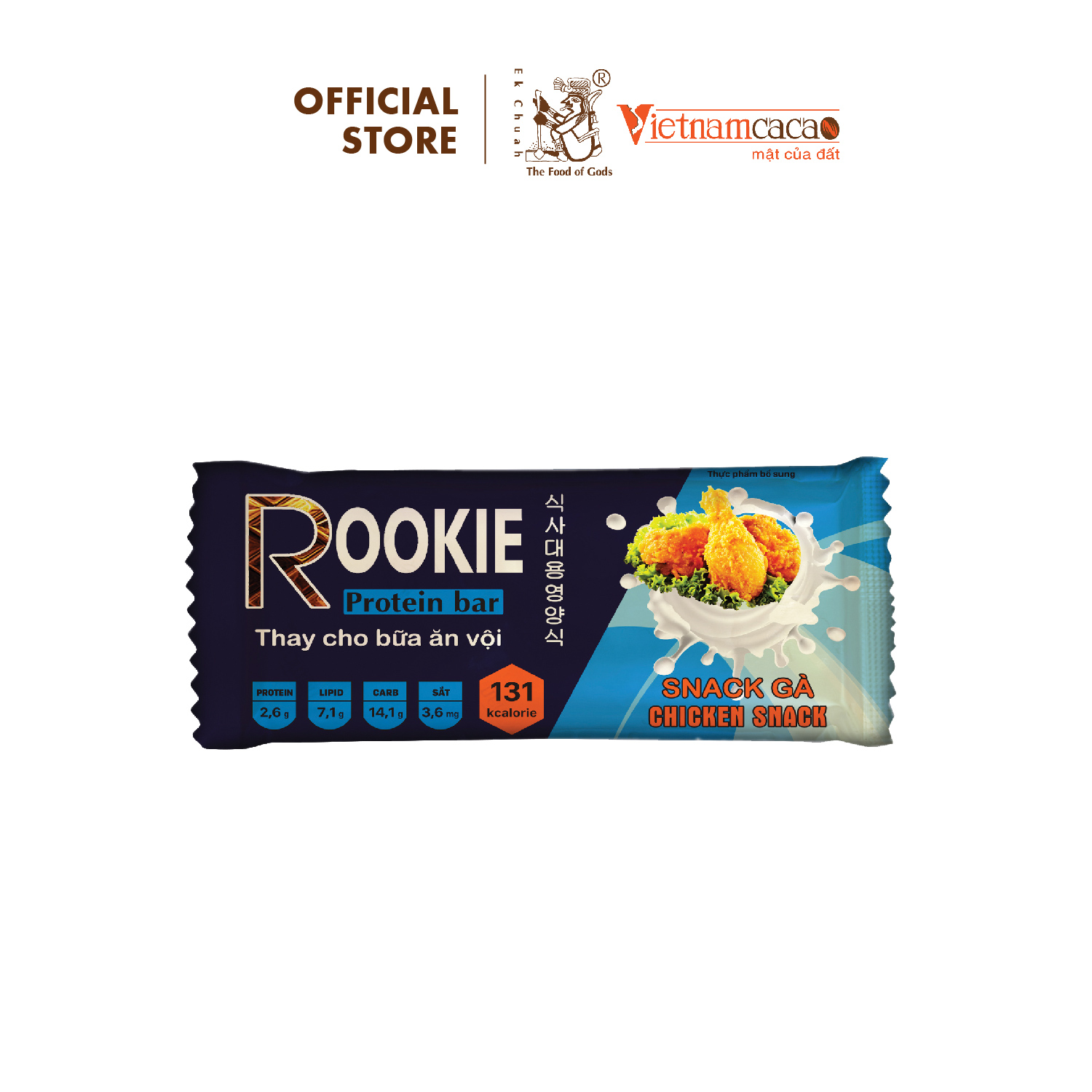 Đồ ăn vặt Thanh năng lượng Rookie Bar – Set 5 thanh – Vinacacao