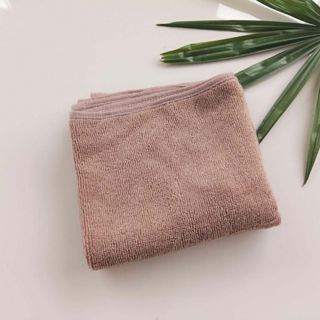 Khăn tắm, khăn lau đầu 100%cotton, siêu thấm hút, màu nâu tây, sz 35x70cm(120g),